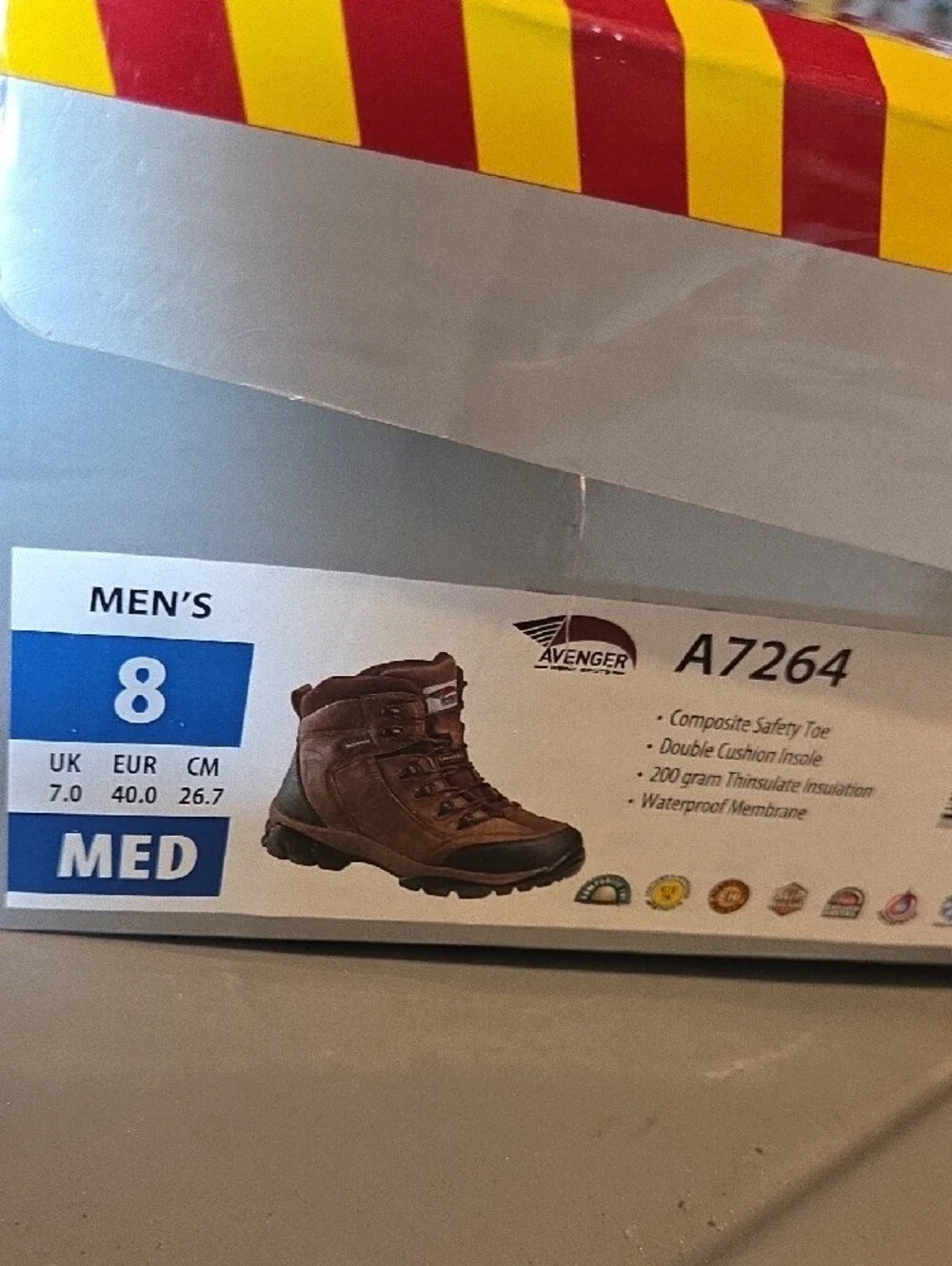 Avenger Brown Men’s Waterproof Leather Work Boots